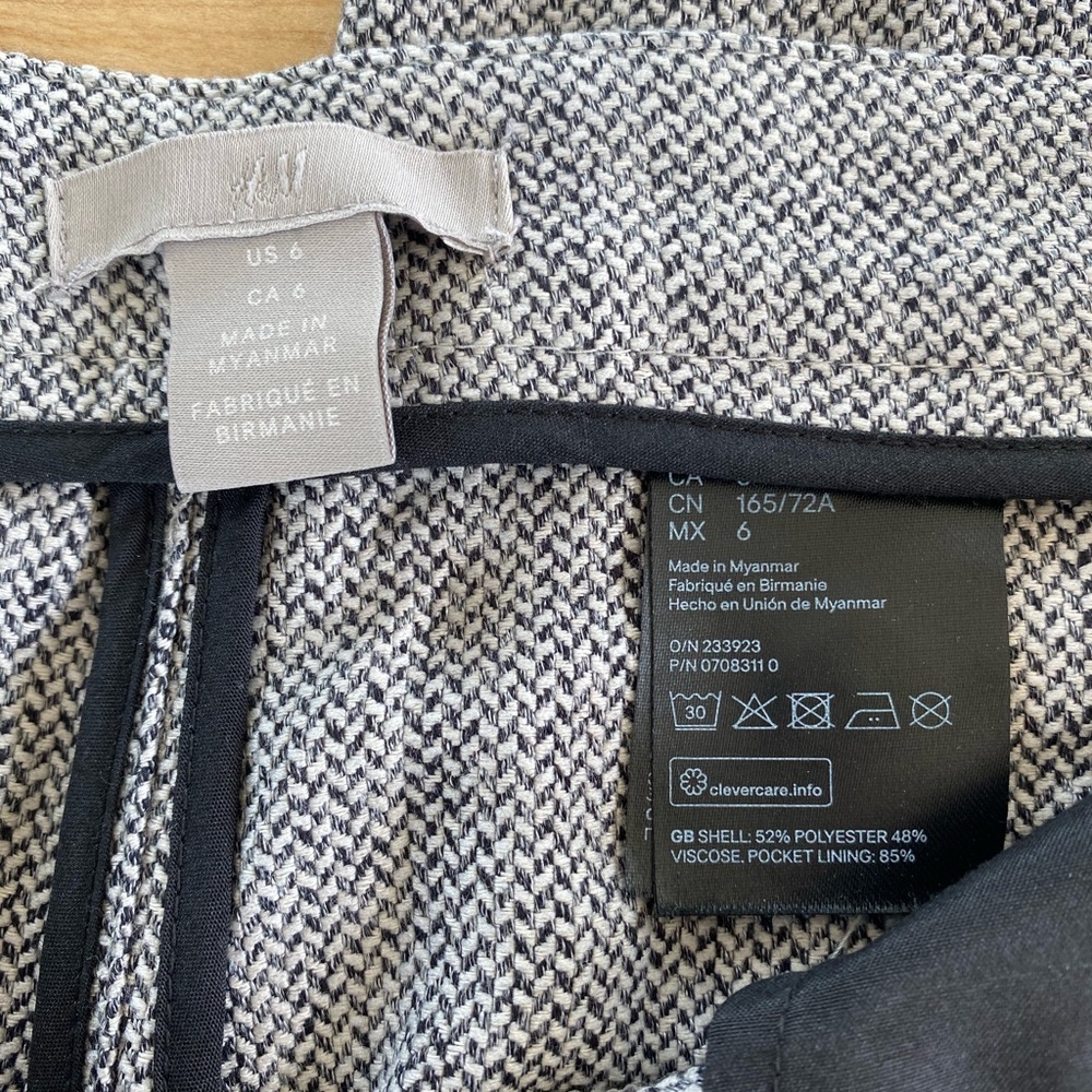H&M Tweed Dress Pants Size 6 26” inseam - Picture 3 of 4